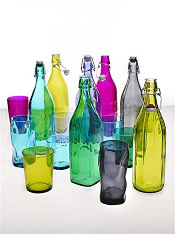 Giara bottle serving carafe adds elegance to beverages and dressings.