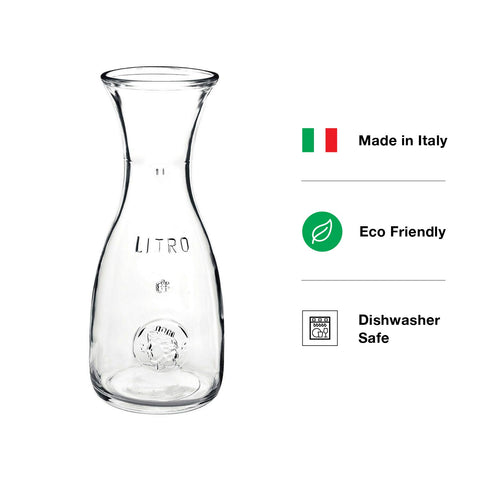 Thick Italian glass with 33.75 oz capacity