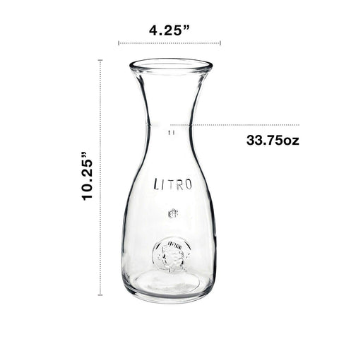 Misura carafe wide mouth allows adding ice and fruit chunks