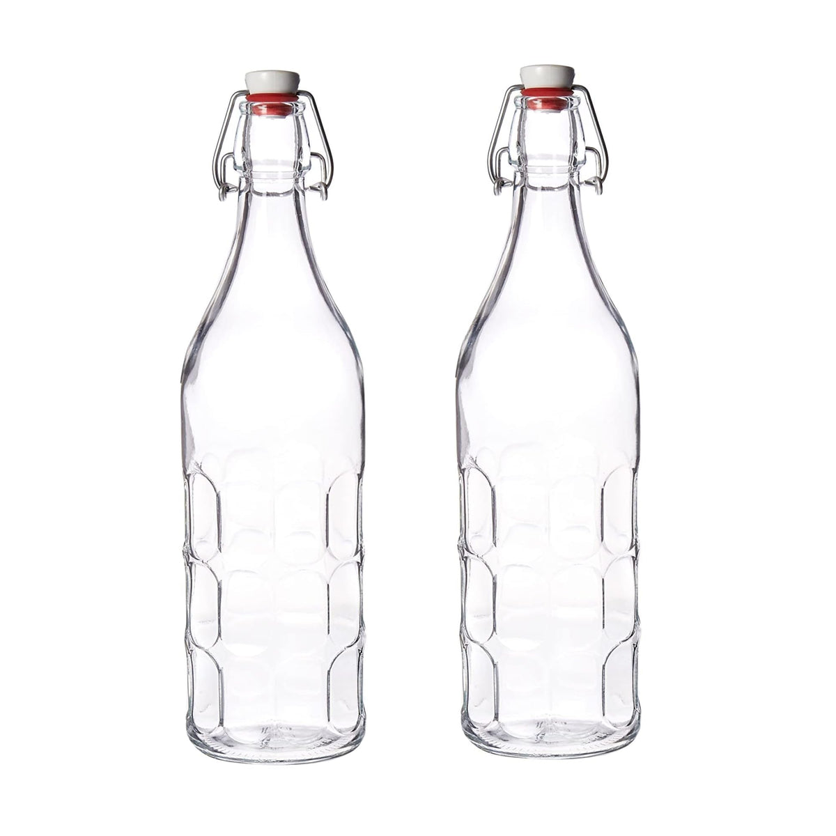 Bormioli Rocco Moresca bottle with embossed design adds vintage charm for oils and vinegars