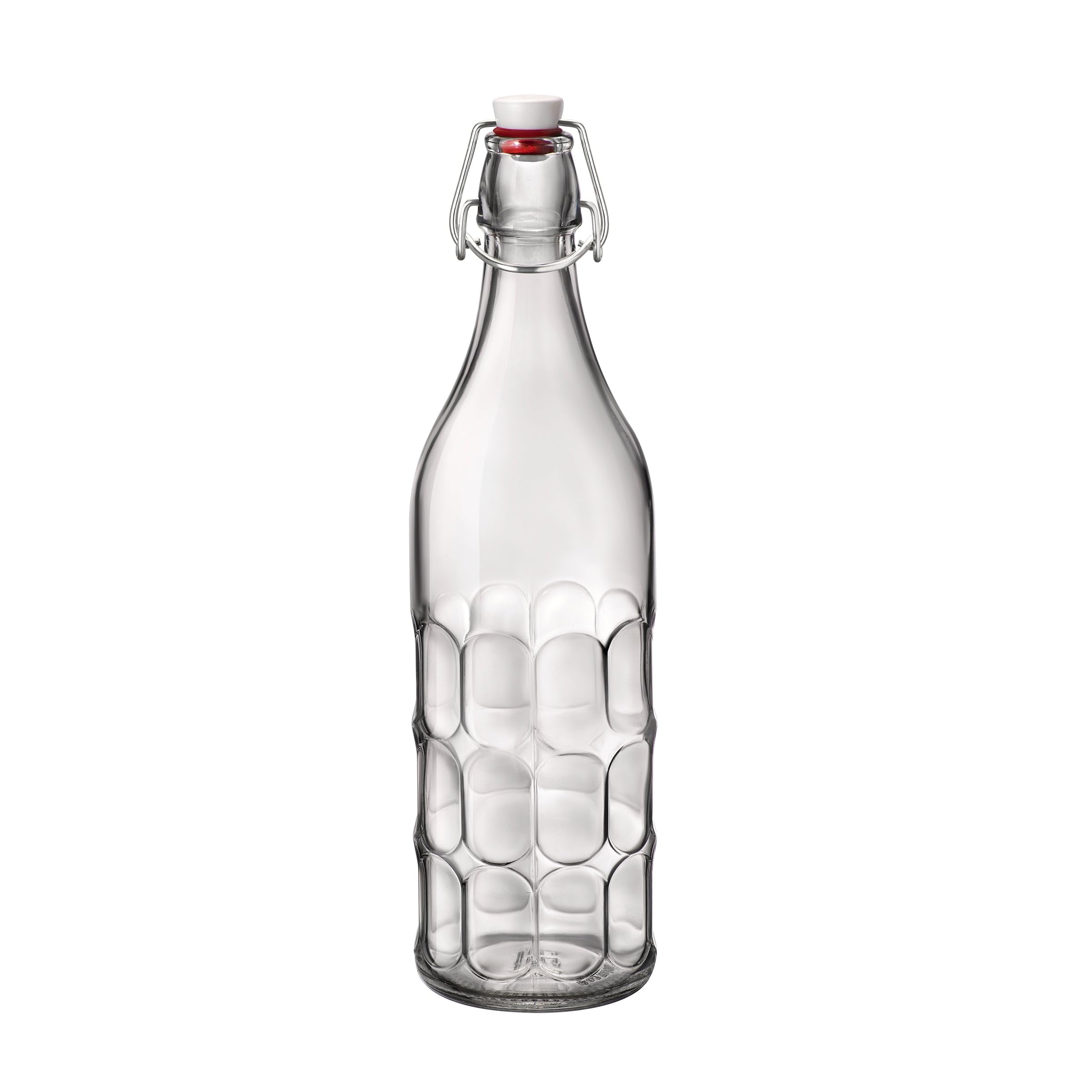 Swing-top seal on the Moresca bottle preserves aroma and prevents spills