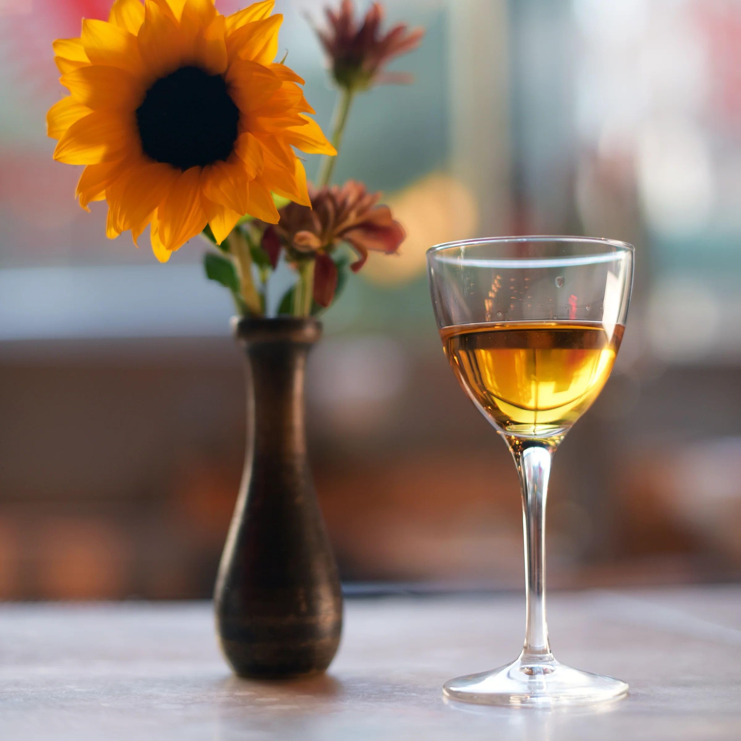 Set of four for entertaining with a coordinated glassware look.