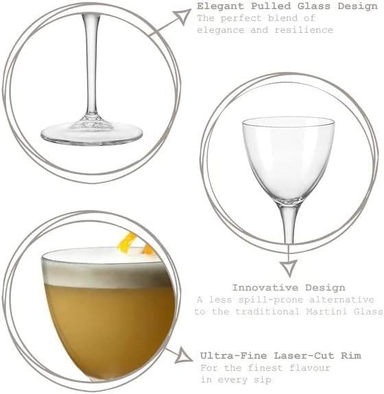 Bormioli Rocco craftsmanship, Italy-made quality in Nick & Nora glass.