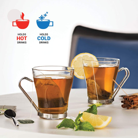 Bormioli Rocco Oslo cups suit hot and cold drinks like cappuccino or chai.