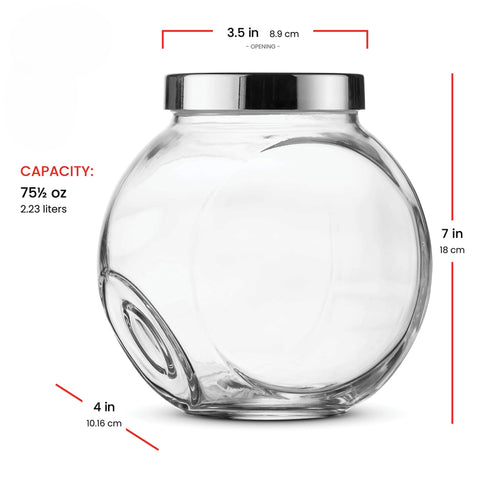 Pandora jar lid with airtight seal protects snacks from moisture.
