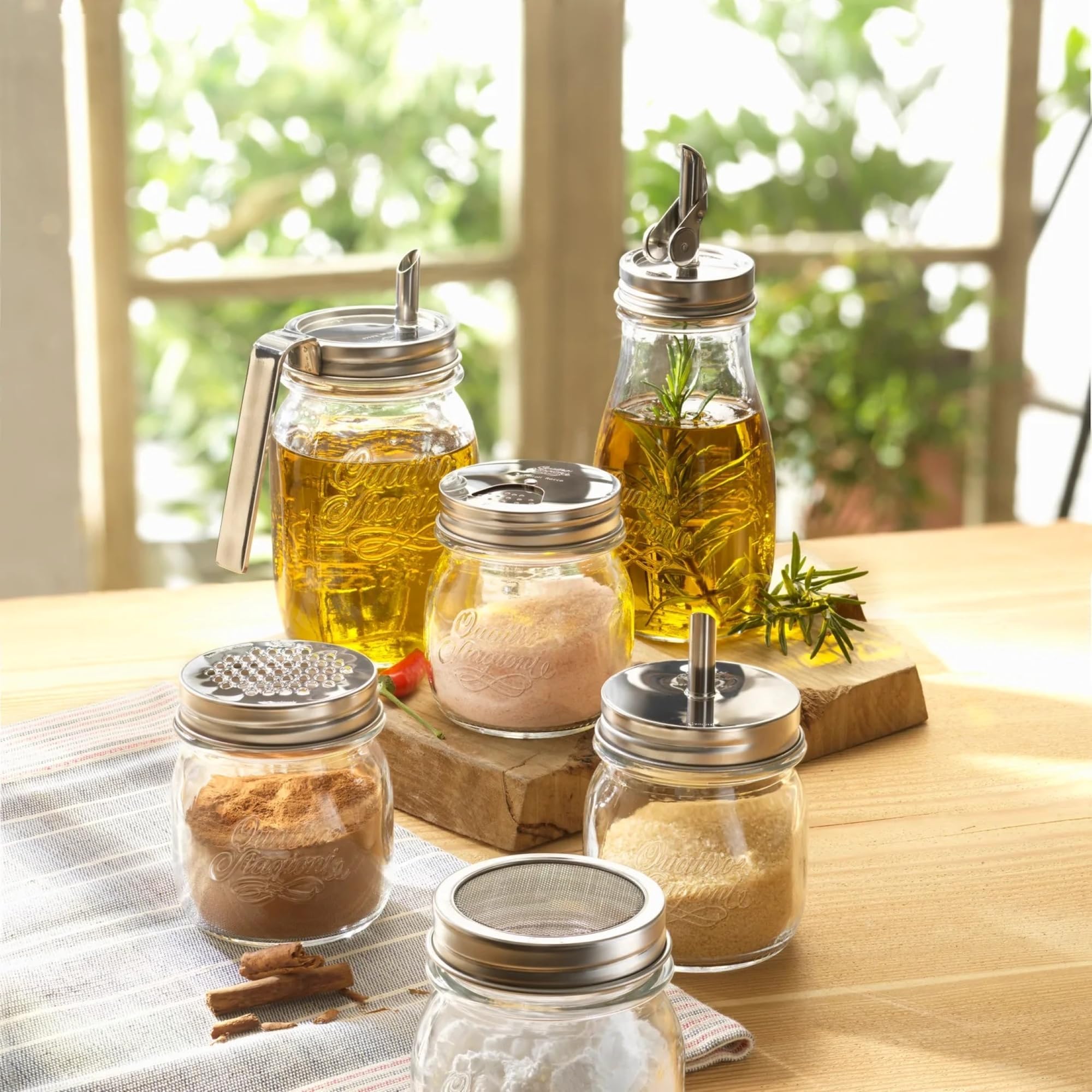 Bormioli Rocco Quattro Stagioni airtight storage for oils and dressings