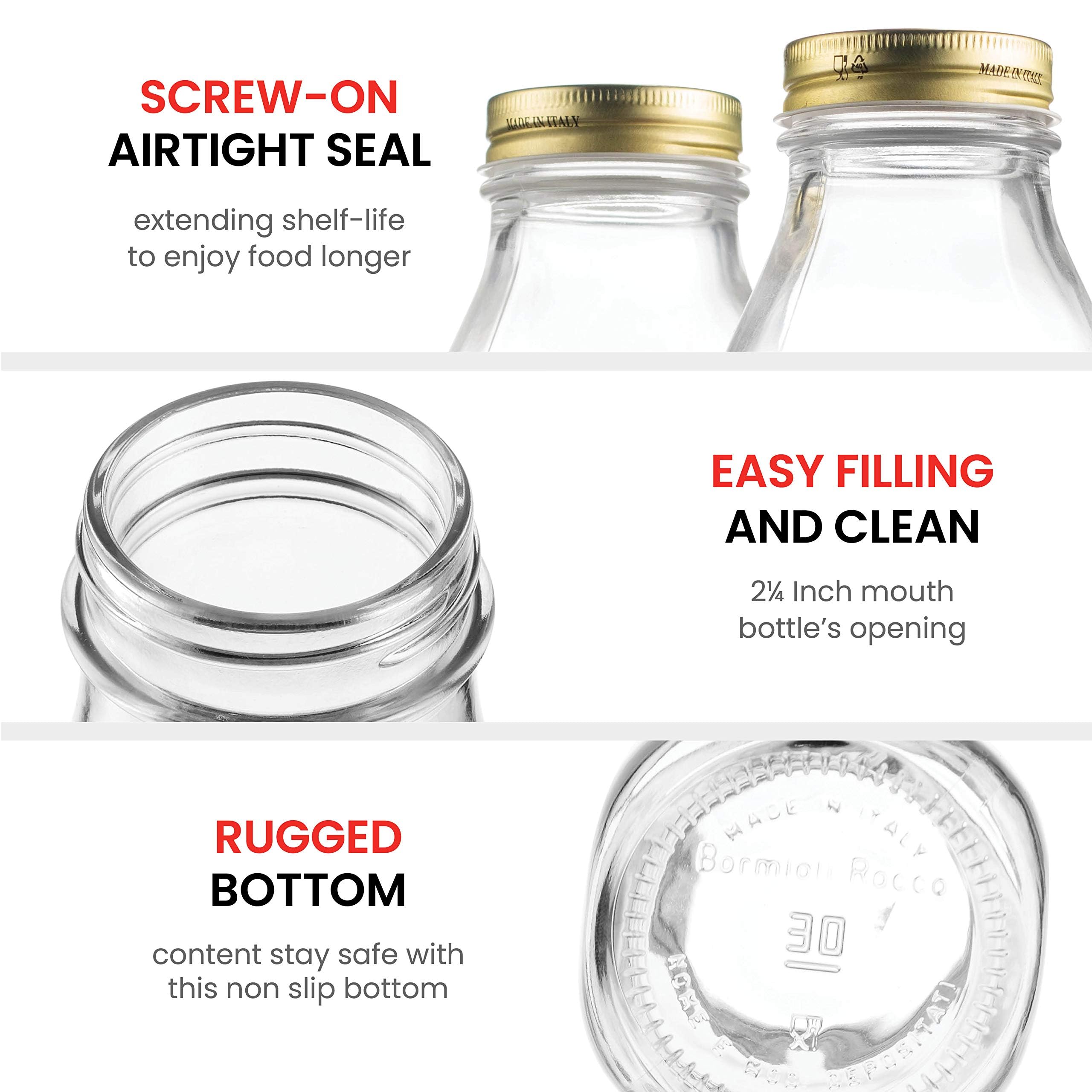 Bormioli Rocco Quattro Stagioni bottle demonstrates durable Italian craftsmanship for daily use.