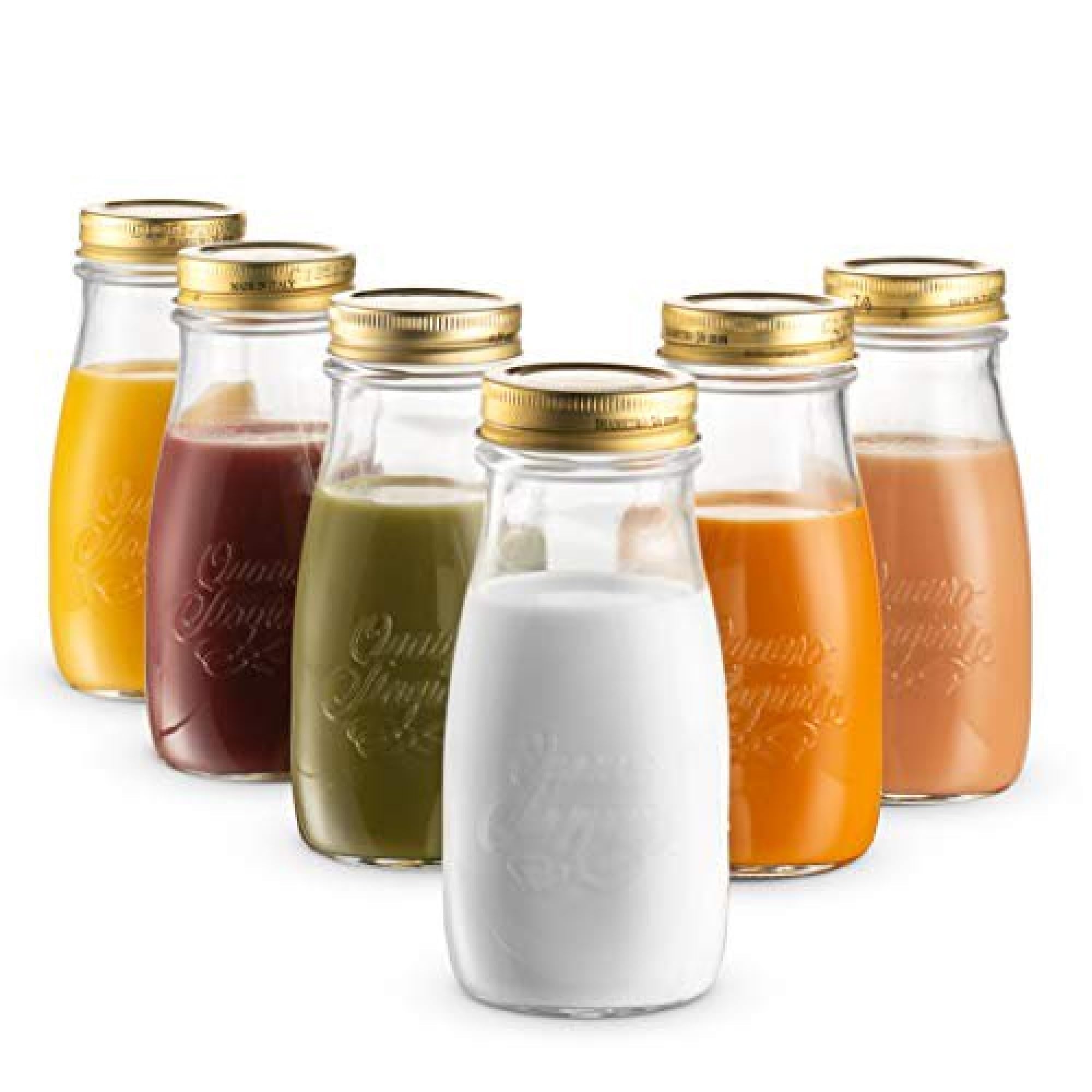 Bormioli Rocco Quattro Stagioni bottle pour shows clean pouring and airtight closure.