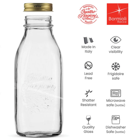 Bormioli Rocco Quattro Stagioni jar seals sauces and jams with an airtight lid.