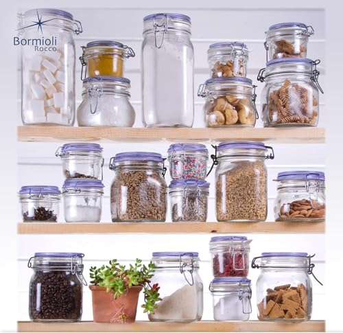 Bormioli Rocco Quattro Stagioni embossed decor on jar
