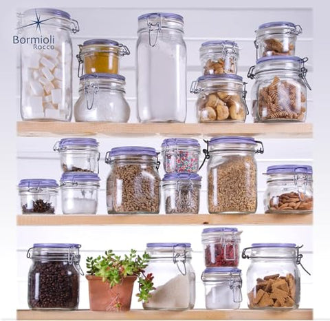Bormioli Rocco Quattro Stagioni embossed decor on jar