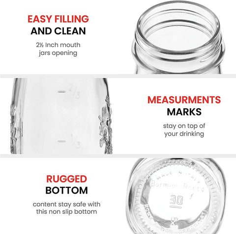 Bormioli Rocco Quattro Stagioni embossed motif adds Italian charm.
