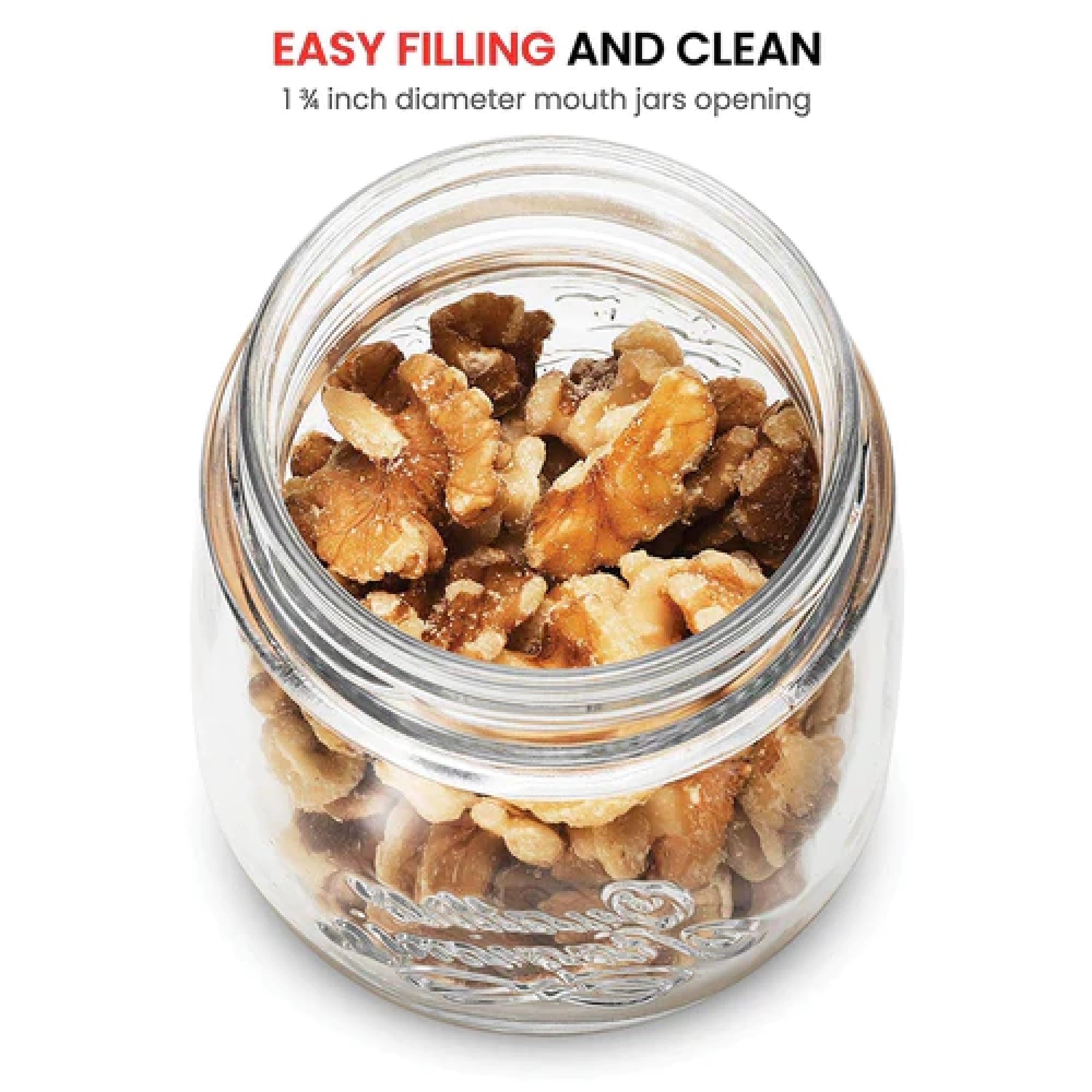 Bormioli Rocco jar set is BPA-free and recyclable for safer storage.