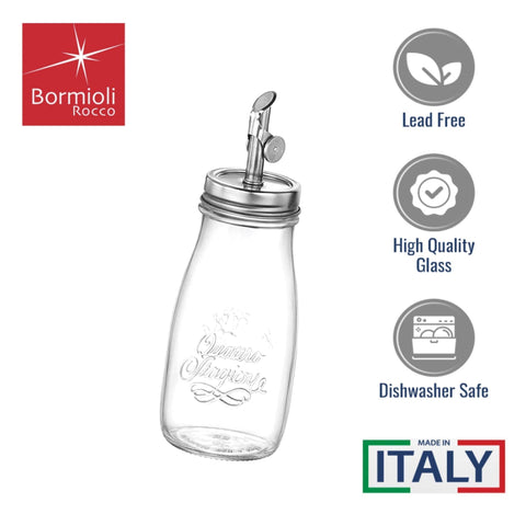 Bormioli Rocco Quattro Stagioni pour spout lid enables controlled pouring