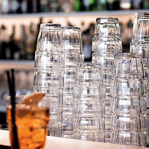 Bormioli Rocco Rock Bar glass ideal for cocktails and sparkling beverages.