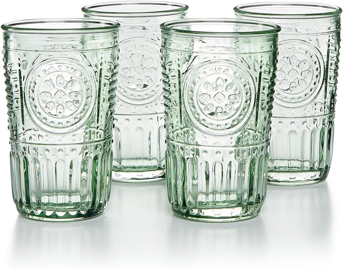 Bormioli Rocco Romantic tumbler 11.5oz pastel green for elegant everyday use