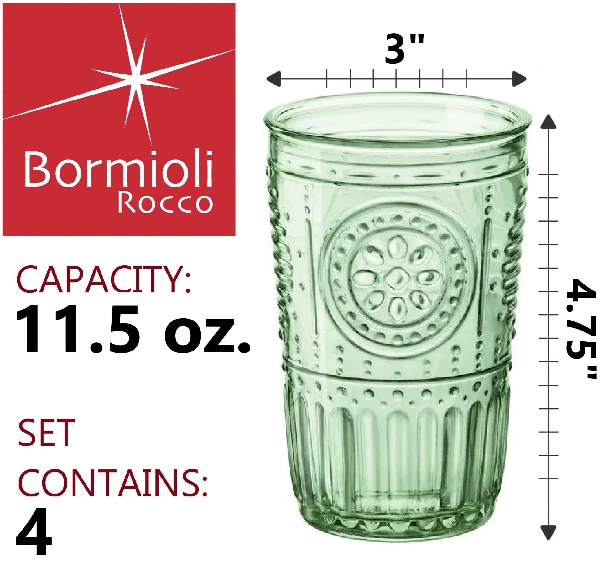 Bormioli Rocco Romantic tumbler with floral etching enhances table aesthetics