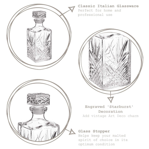 Bormioli Rocco Selecta Italian-made decanter showcases craftsmanship and durability.