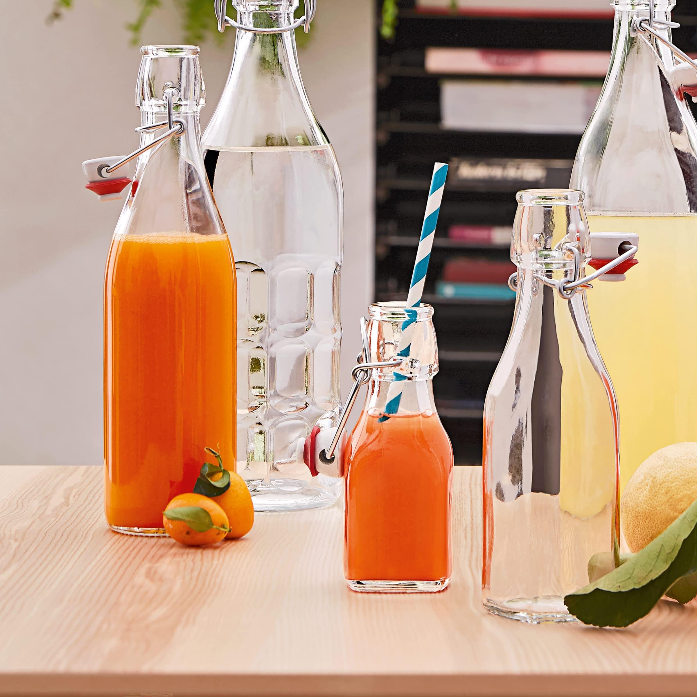 Bormioli Rocco Swing bottle for infused oils, preserves flavor without spills.