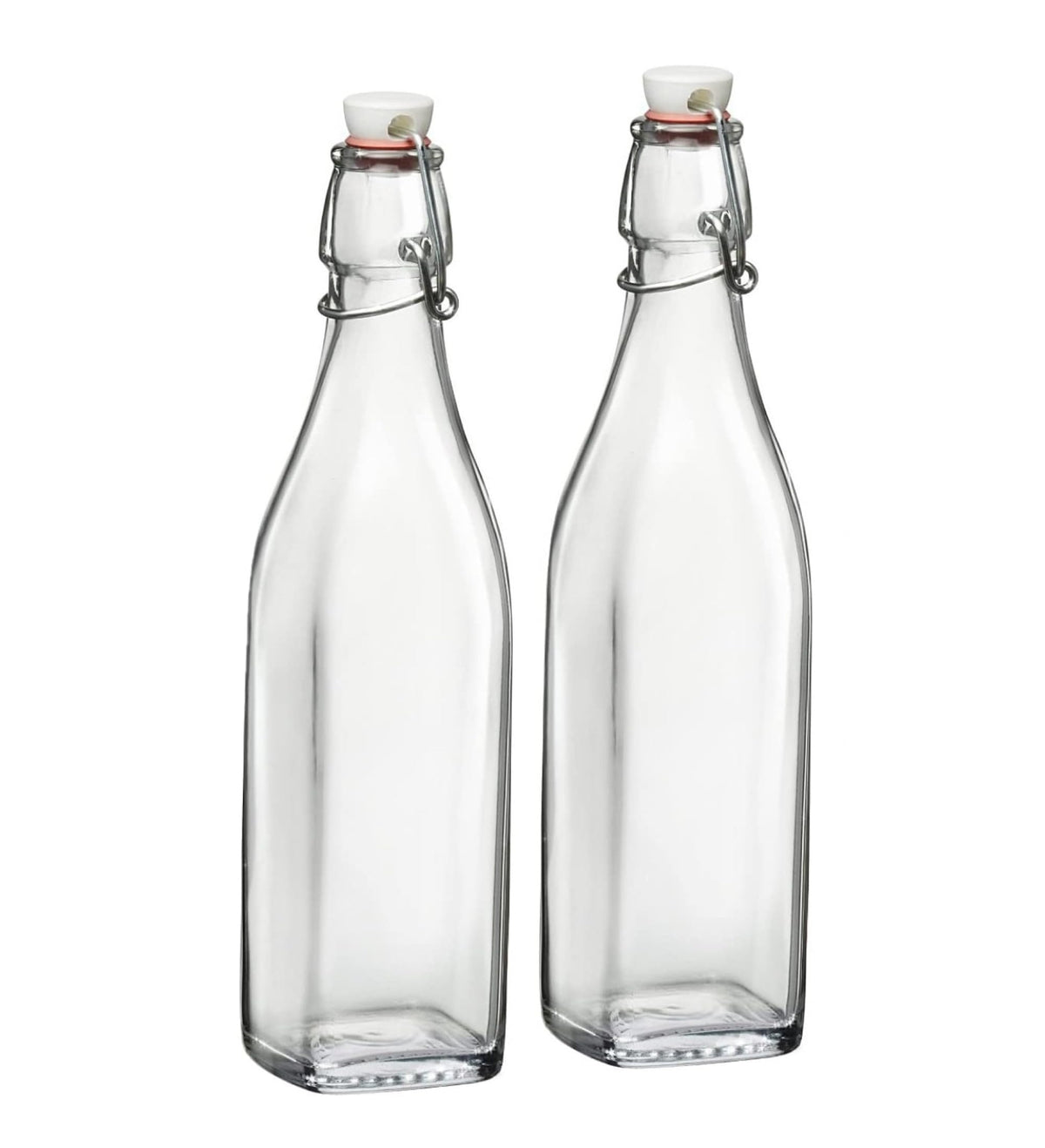 Bormioli Rocco Swing Top bottle 17oz close-up highlighting airtight seal for fresh storage.