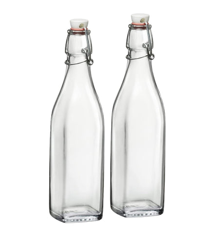 Bormioli Rocco Swing Top bottle 17oz close-up highlighting airtight seal for fresh storage.