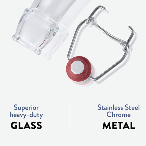 Bormioli Rocco Swing Top bottle infused oils storage with airtight seal.