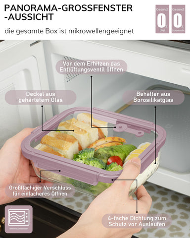 BOROHOUSE 35.2oz capacity suits meal prep and portioning.