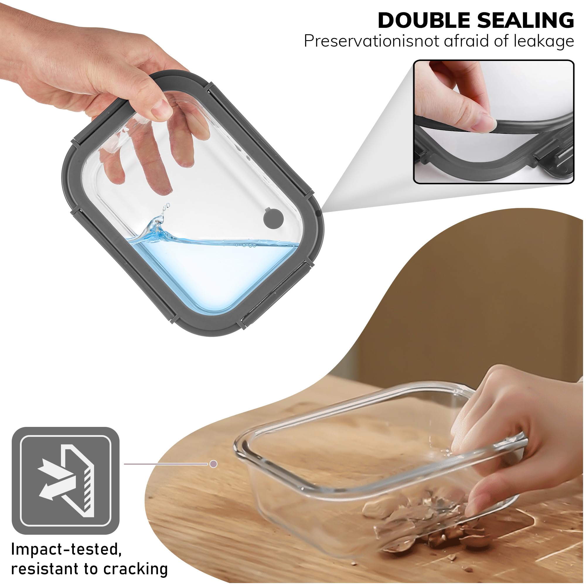 BOROHOUSE air vent design eases opening and keeps food fresh.