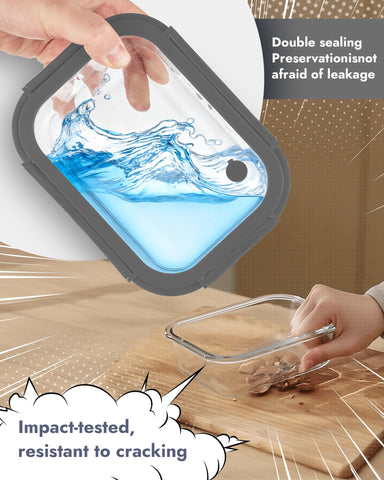 BOROHOUSE borosilicate round 750ml container great for sauces and portioned meals