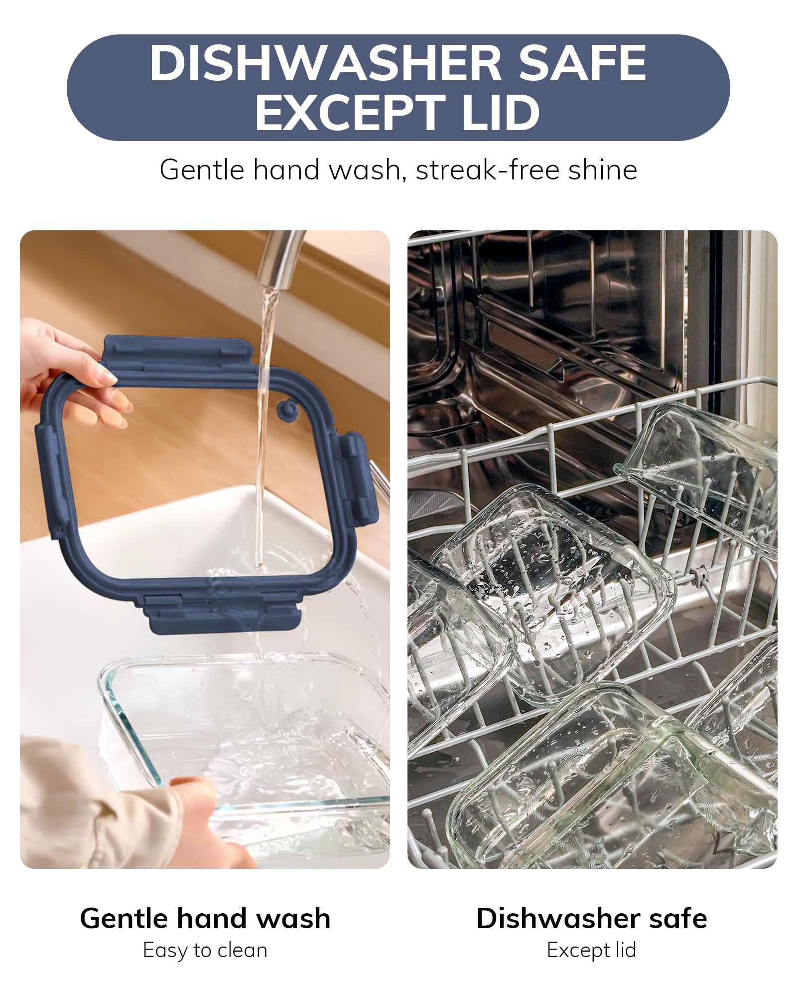 BOROHOUSE dishwasher-safe glass body simplifies cleanup after meals.