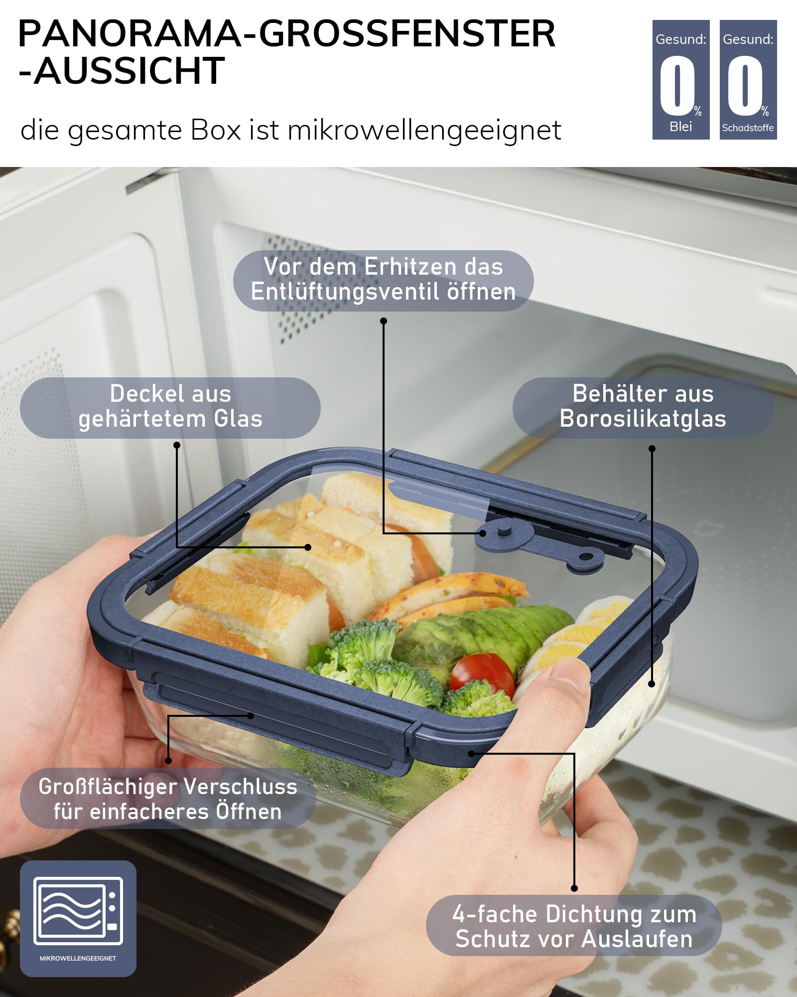 BOROHOUSE 4.4 cup portions ideal for meals and snacks