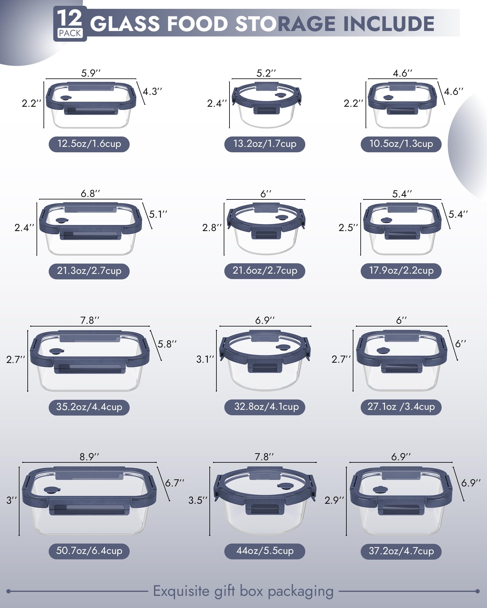BOROHOUSE glass containers are oven-safe borosilicate glass ready for baking and reheating.