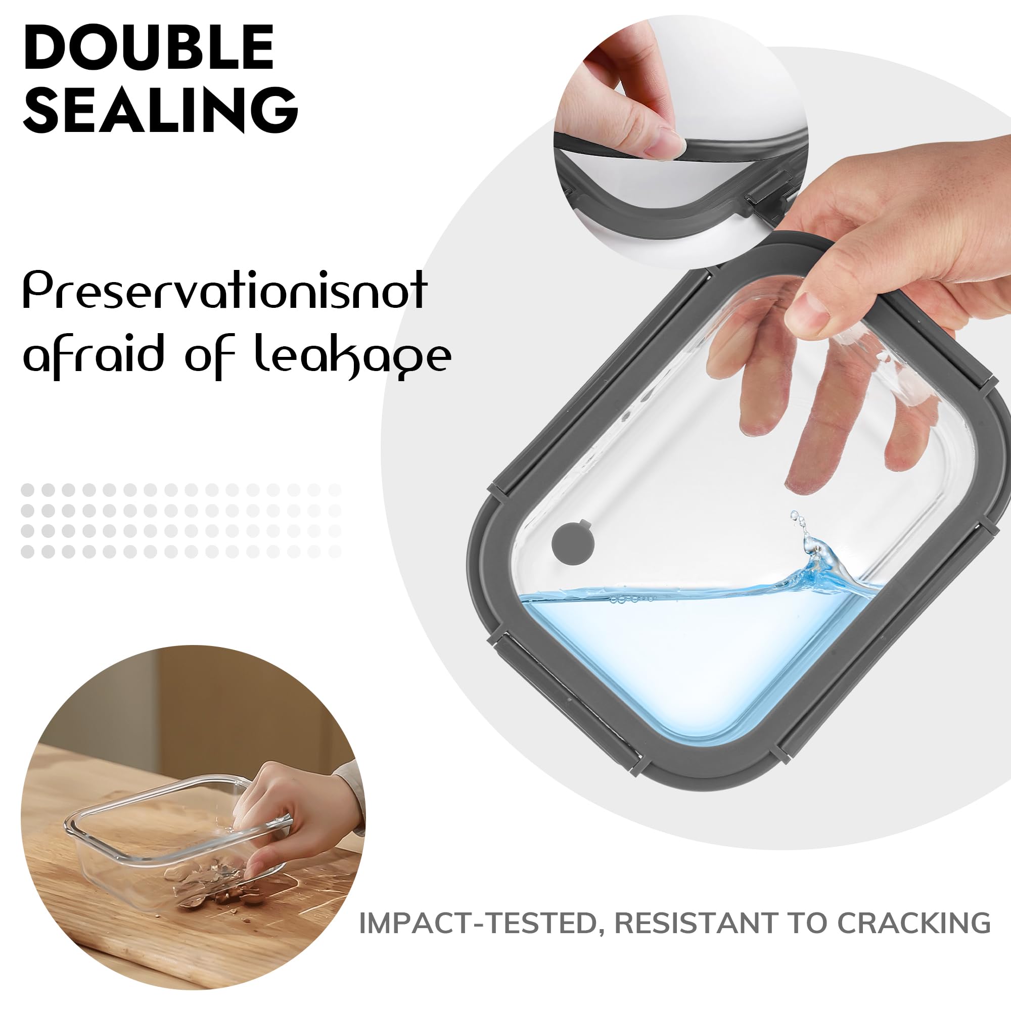 Small BOROHOUSE 370ml container perfect for snacks and portions.