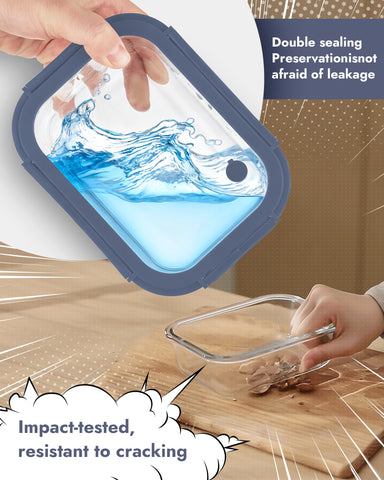 BOROHOUSE stackable design saves fridge and cabinet space during meal prep.