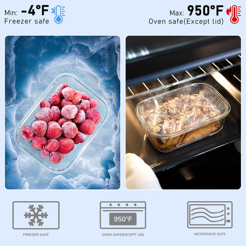 BOROHOUSE stackable meal prep set saves fridge and pantry space.