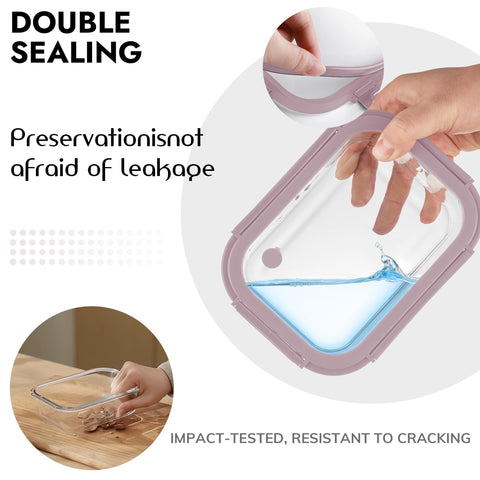 Close-up of BOROHOUSE tempered lid showing leakproof seal.