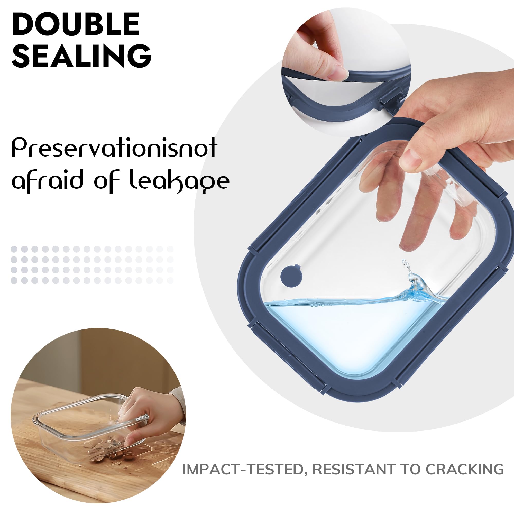 BOROHOUSE tempered lids create a tight seal and are easy to open for everyday use