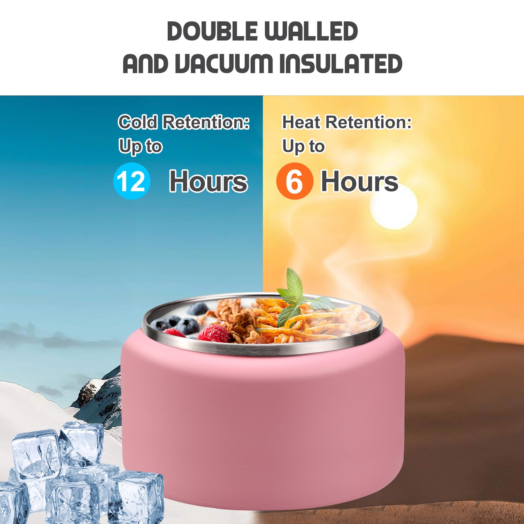 BOSEDSANG 13.5oz capacity for larger kid meals.