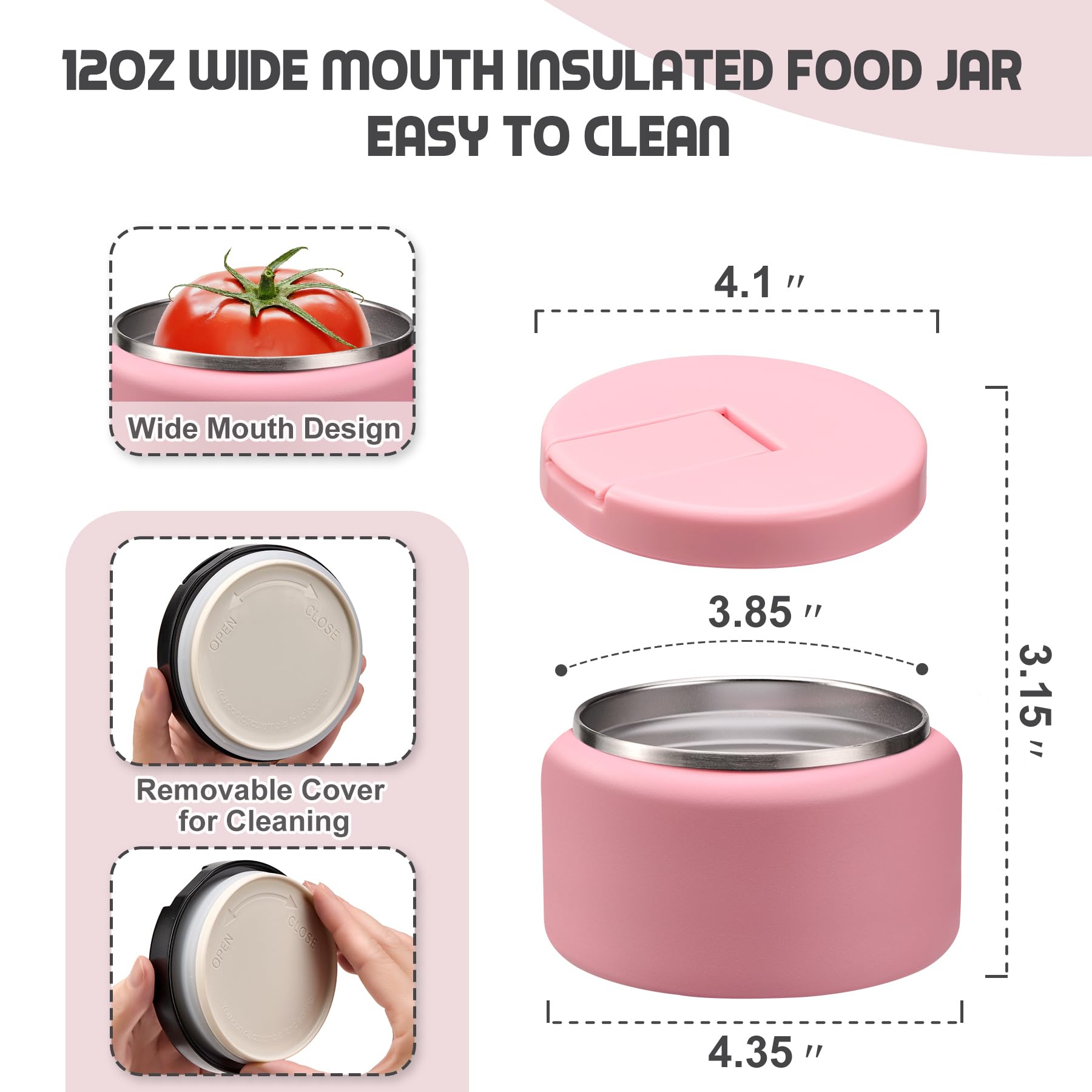 BOSEDSANG wide-mouth opening for easy filling and cleaning.