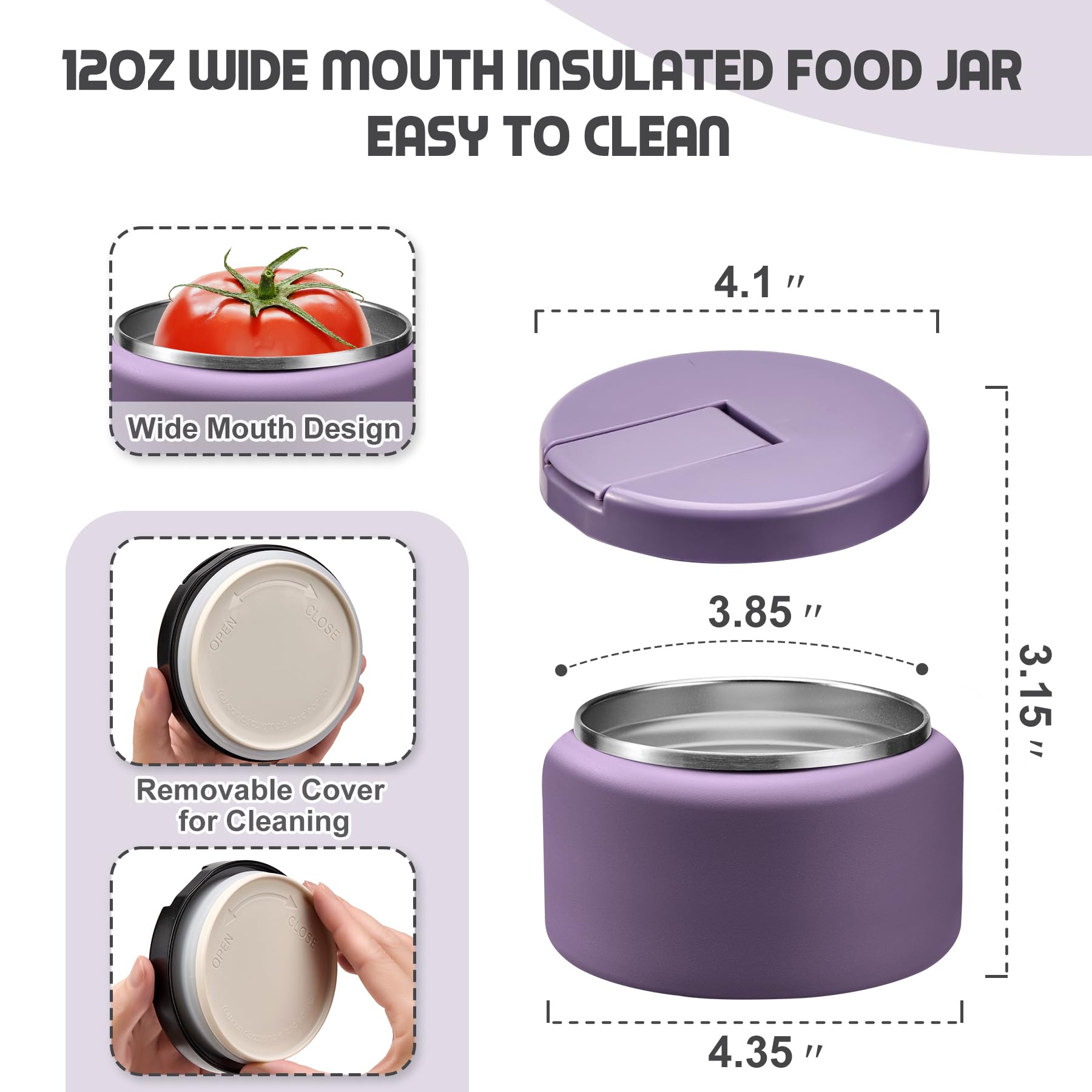 BOSEDSANG kids-friendly press-seal lid makes opening quick for small hands.