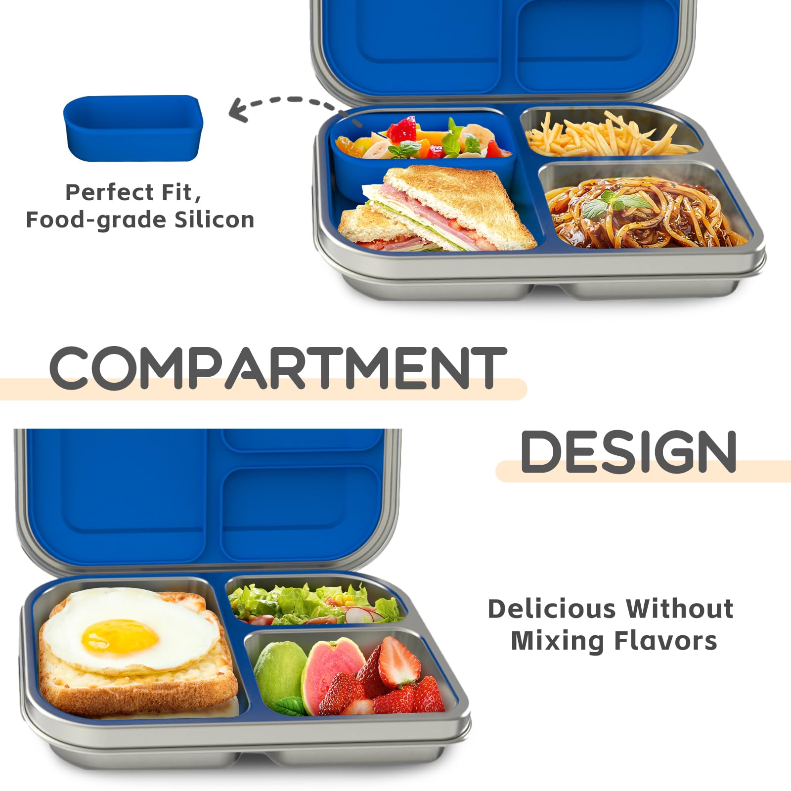 BOSEDSANG silicone container inside for flexible packing and freshness.