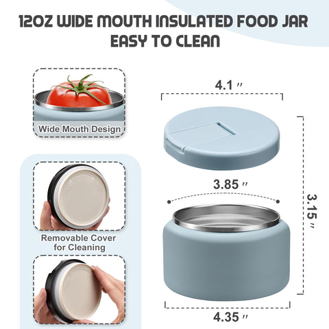 BOSEDSANG 13.5oz capacity provides more food for kids at lunch.