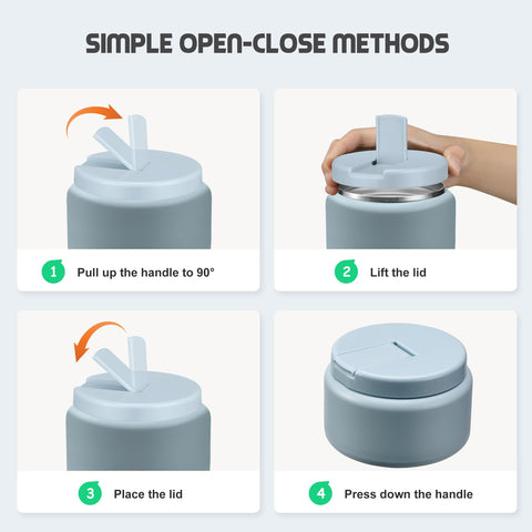 BOSEDSANG Soup Thermo buckle lid for easy opening by kids.