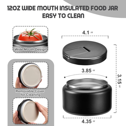 BOSEDSANG Soup Thermo leak-proof seal helps prevent spills during transit.