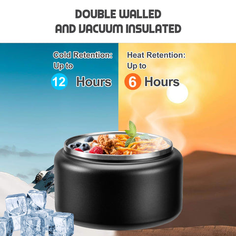 BOSEDSANG Soup Thermo's 18/8 stainless interior keeps meals warm or cool.