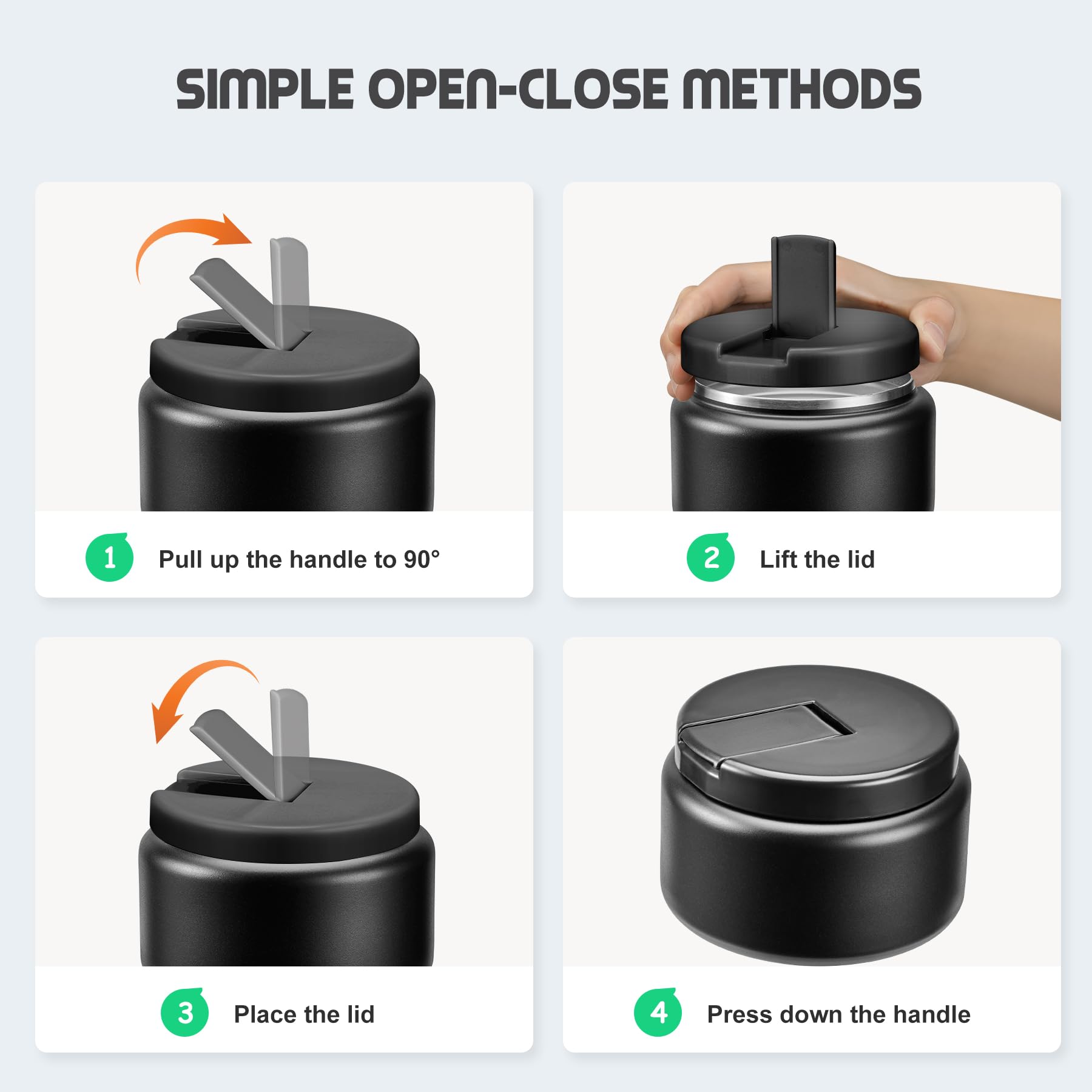 BOSEDSANG Soup Thermo wide-mouth design simplifies filling and cleaning.