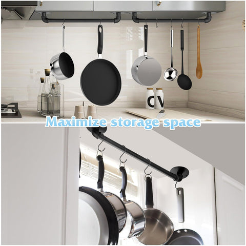 Boshangjia 10 S hooks provide adjustable spacing for utensils.