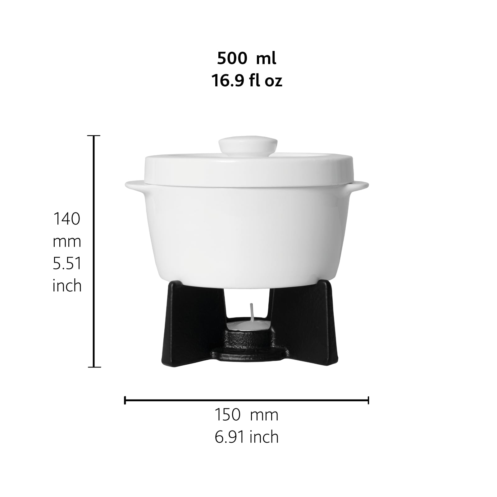 Porcelain BOSKA cheese warmer stands stylish on the table.