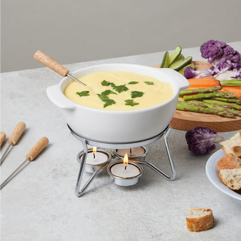 Boska fondue forks included for easy dipping and shared tasting.