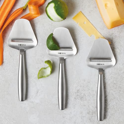 Boska Copenhagen cheese slicer on a modern kitchen counter setup.